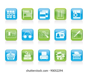 Library and books Icons - vector icon set