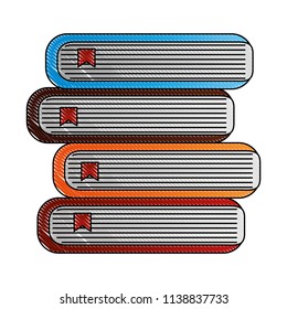 library books isolated icon