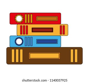 library books isolated icon
