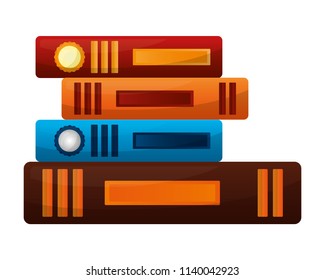 library books isolated icon
