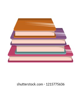 library books isolated icon
