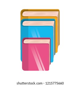 library books isolated icon