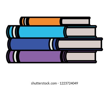 library books isolated icon