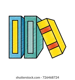 library books isolated icon