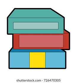 library books isolated icon