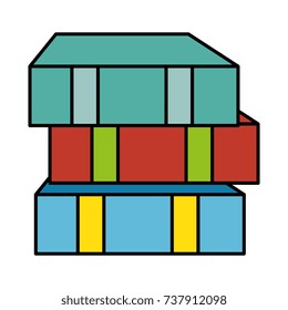 library books isolated icon