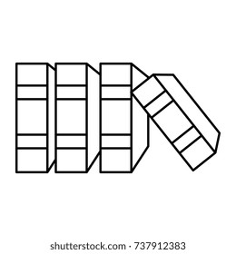 library books isolated icon