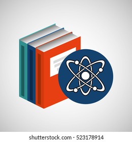 library books school molecule atom vector illustration eps 10