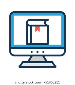 Library, books vector, modern studies concept 
