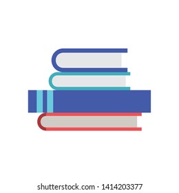library books in white background icon
