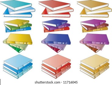 Library boots in different colors and different view
