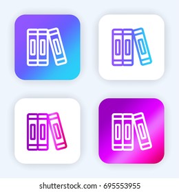 Library bright purple and blue gradient app icon