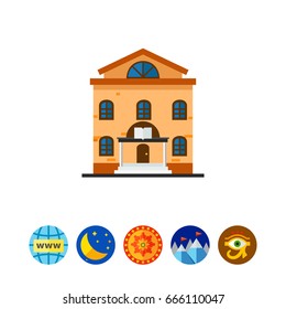 Library building icon