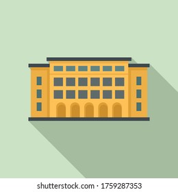 Bibliotheksbausymbol. Flache Illustration des Bibliotheksbaus, Vektorsymbol für Webdesign