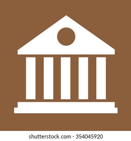 Library Building Icon Illustration Art