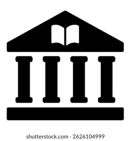 library building icon on white background vector
Vector building icon