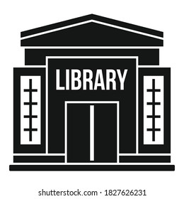 Library building icon. Simple illustration of library building vector icon for web design isolated on white background