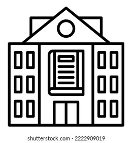 Library Building icon vector image. Can also be used for web apps, mobile apps and print media.