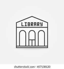 Library Building Icon Vector Minimal Symbol Stock Vector (Royalty Free ...