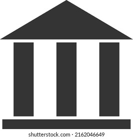 Library building vector illustration. Flat illustration iconic design of library building, isolated on a white background.
