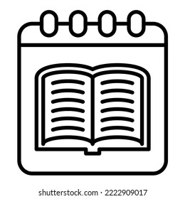 Library Calendar icon vector image. Can also be used for web apps, mobile apps and print media.