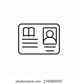 library card icon sign vector