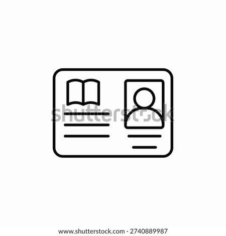 library card icon sign vector