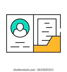 library card line icon vector. library card sign. isolated symbol illustration