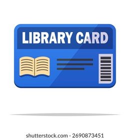 Library card vector isolated illustration