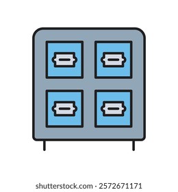 Library Catalog icon with white background vector stock illustration