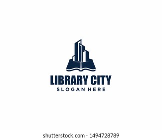 Library city Logo design template