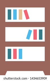 Library closet icon. Flat illustration colored vector Home Furniture icons for web
