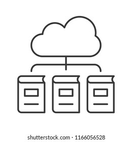 library cloud computing concept icon