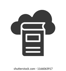 library cloud computing concept icon