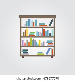 library colorful books. vector