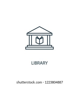 library concept line icon. Simple element illustration. library concept outline symbol design from Science set. Can be used for web and mobile UI/UX