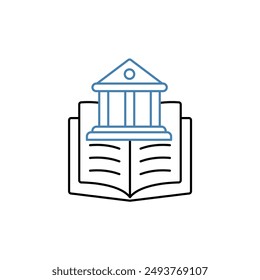 library concept line icon. Simple element illustration. library concept outline symbol design.