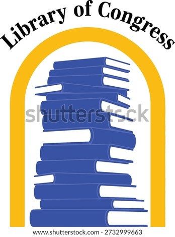 Library of Congress building slogan typography t-shirt design vector illustration for academic heritage history and educational architecture on a clean transparent background.