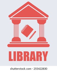 library, desing over ligth gray background vector illustration.