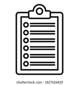 Library do list icon. Outline library do list vector icon for web design isolated on white background