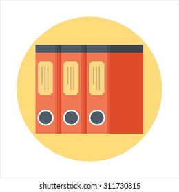 Library, documents flat style, colorful, vector icon for info graphics, websites, mobile and print media.