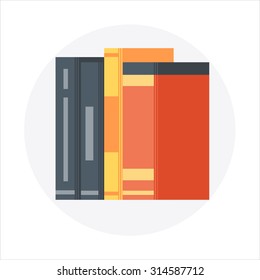 Library, documents  theme, flat style, colorful, vector icon for info graphics, websites, mobile and print media.