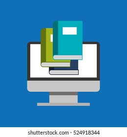 library education online global vector illustration eps 10