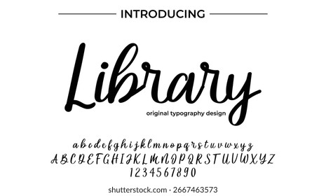 Library - Elegant Script Font for Smooth Handwritten Design and Creative Typography