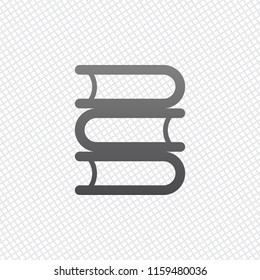 Library, few books. On grid background