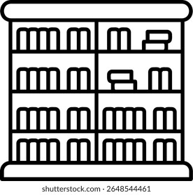 Library Filled Style Icon Design