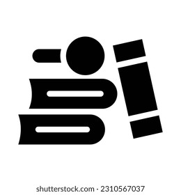 gráfico vectorial de ilustración de icono de glifo de biblioteca
