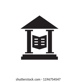 Library glyph icon vector