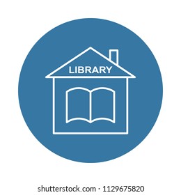 library icon. Element of books and magazines icons for mobile concept and web apps. Badge style library icon can be used for web and mobile apps on white background