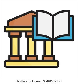 Library Icon Element For Design